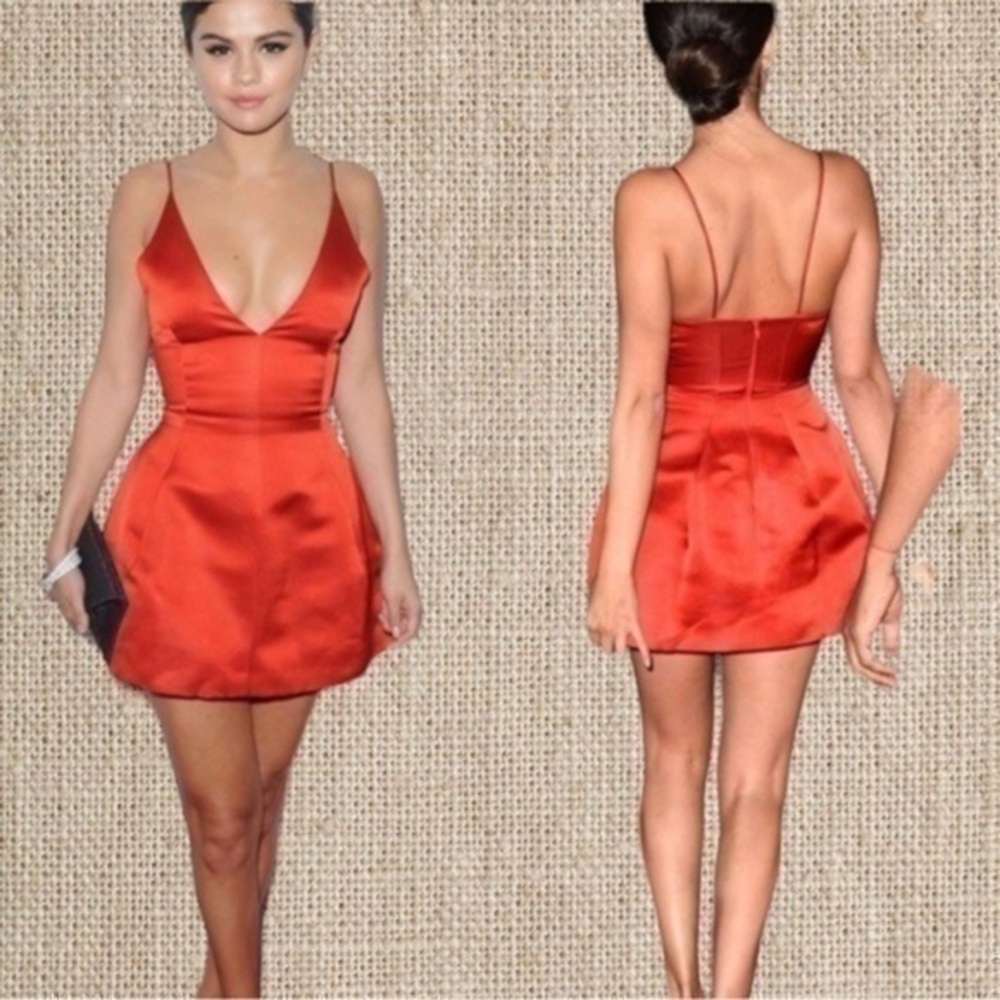 Red mini cocktail dress​